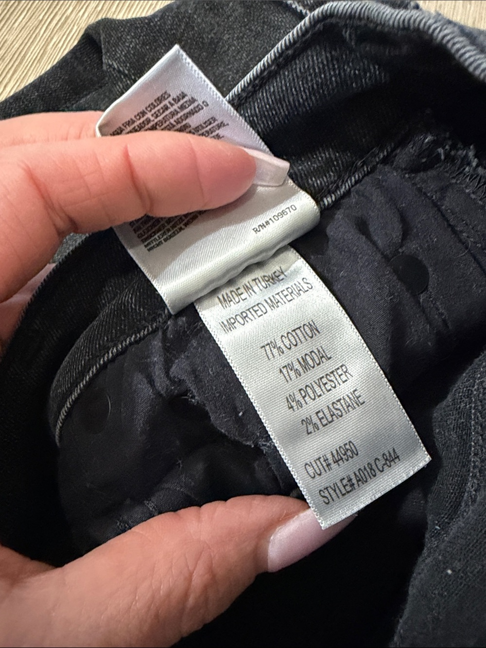 Agolde Sophie High Rise Skinny Crop cropped distress ankle black gray jeans 27 - Picture 10 of 10
